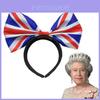 Stylish Union Jack Hairband Alice Headband With Large Bow Tie For Men And Women Platinum Jubilee
