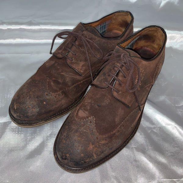 

Handmade SANSIBAR Suede Wingtip Business Shoes Approx 26.5-27.5cm Brown