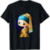 Cute Girl With a Pearl Earring Johannes Vermeer Art Teacher T-Shirt