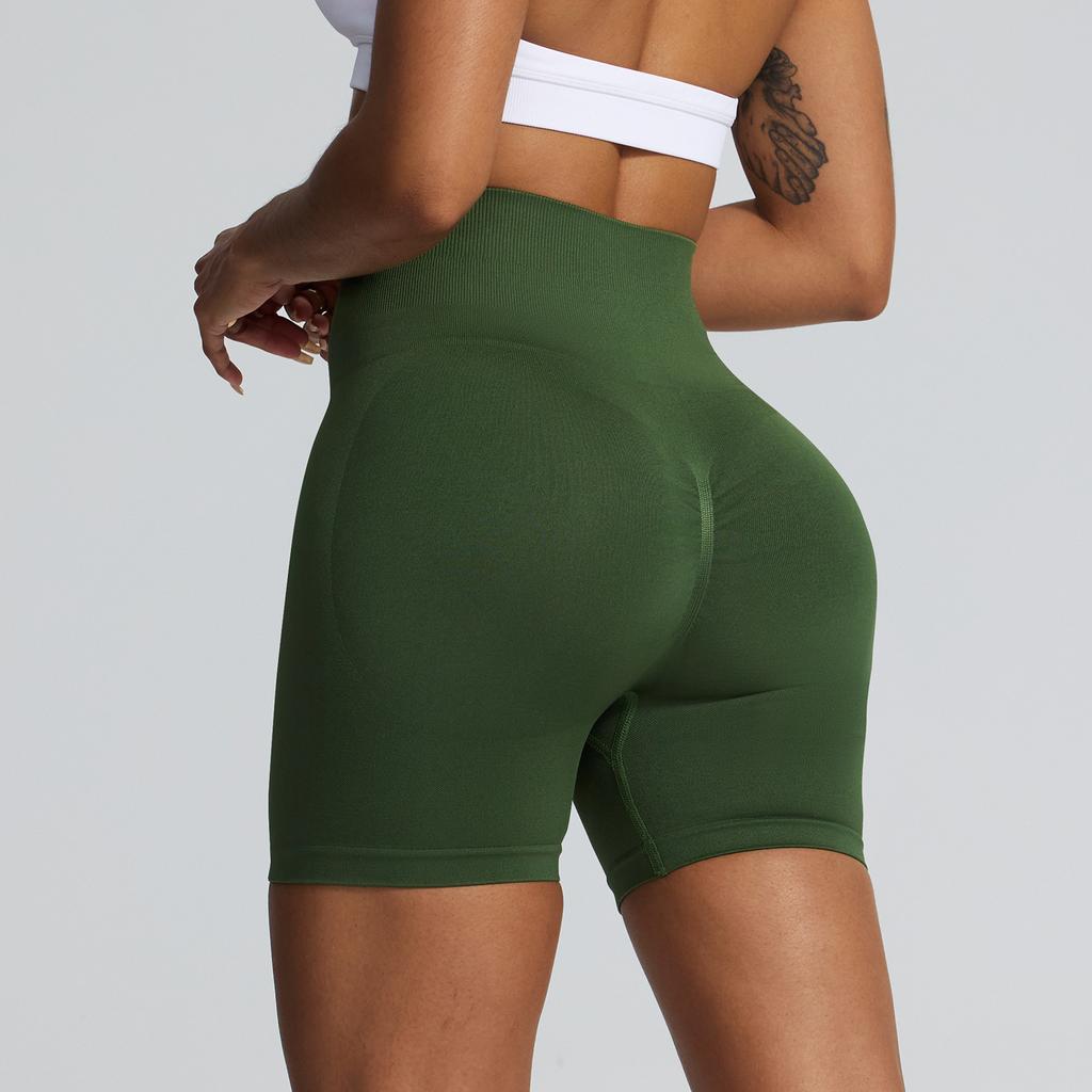 High Waisted Yoga Shorts Without Awkwardness, Women'S Anti Glare Running And Fitness Nude Yoga Shorts