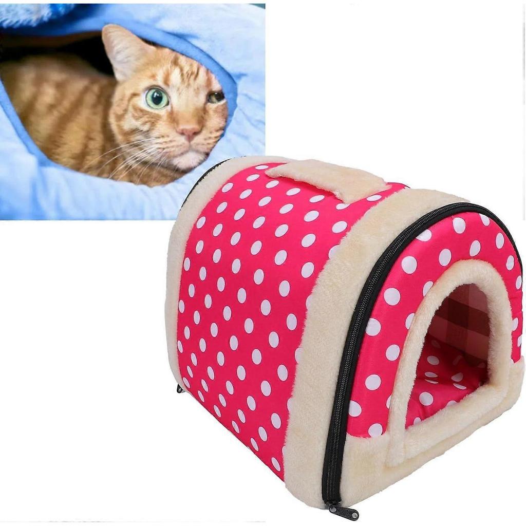 Portable Pet House, Comfortable Semi-enclosed Pet Bed, Suitable for Cats and Kittens, with Sturdy Handles, Spacious Dog House, Made of Oxford Cloth, S