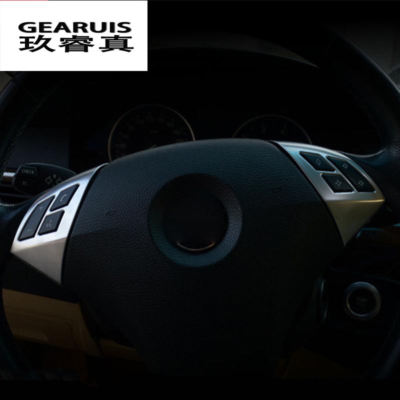 Car Styling Steering Wheel Buttons Sequins Frame Decoration Covers Stickers Trim for BMW 5 Series E60 Interior Auto