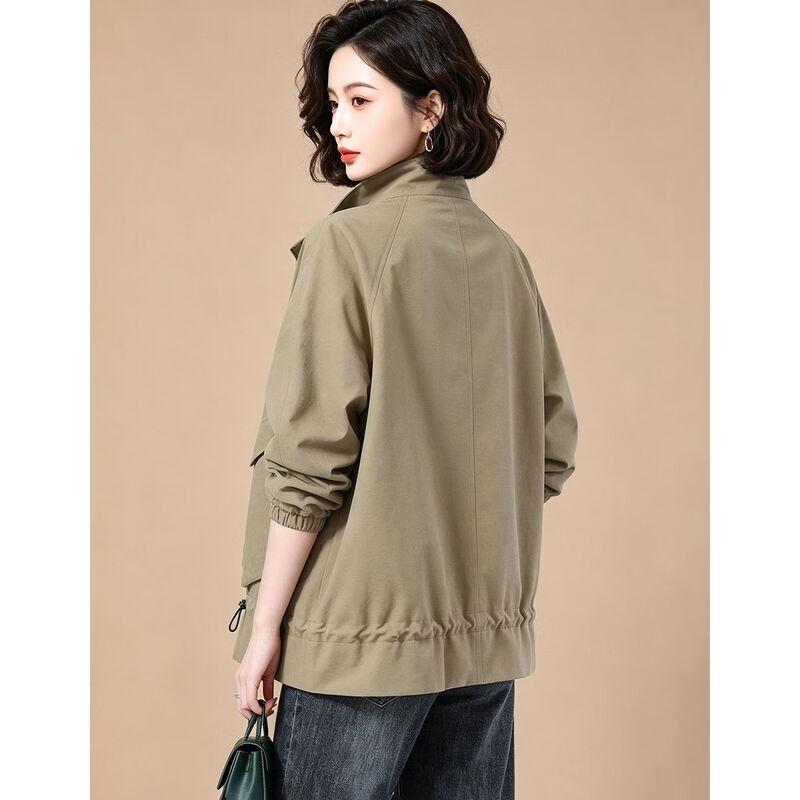 EST+II Women's Retro Utility Drawstring Stand-Collar Jacket