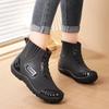 Low-top Water Shoes Women's Non-slip and Waterproof New Fashion Rain Shoes Winter Velvet Warm Rain Boots