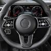 2025 Hot Racing Grills Car Steering Wheel Panel Frame Trim Carbon Fiber Steering Wheel Cover Black for Mercedes Benz A B C E GLC