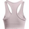 Under Armour Rival Mid Fashion Soft Skin-Fit Pullover Sports Bra Women Underwear Gray Purple 1384419-015