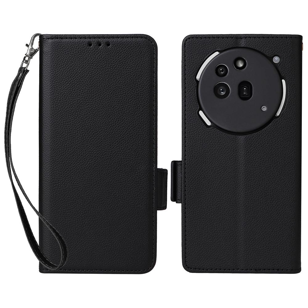 For Nothing Phone (3a) Pro Case with Wrist Strap Litchi Texture PU Leather Wallet Phone Cover