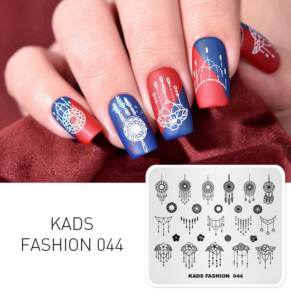 

KADS Fashion 044 Шаблон штампа для дизайна ногтей Прямоугольный лак для штамповки Красивая маникюрная художественная пластина Ручная роспись Декоративный трафарет для штамповки ногтей
