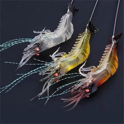 Randomly Select One Luminous Soft Lures Artificial Shrimp Hooks Baits Sinking Tackle 9cm 6g Fishing Lure Accessories