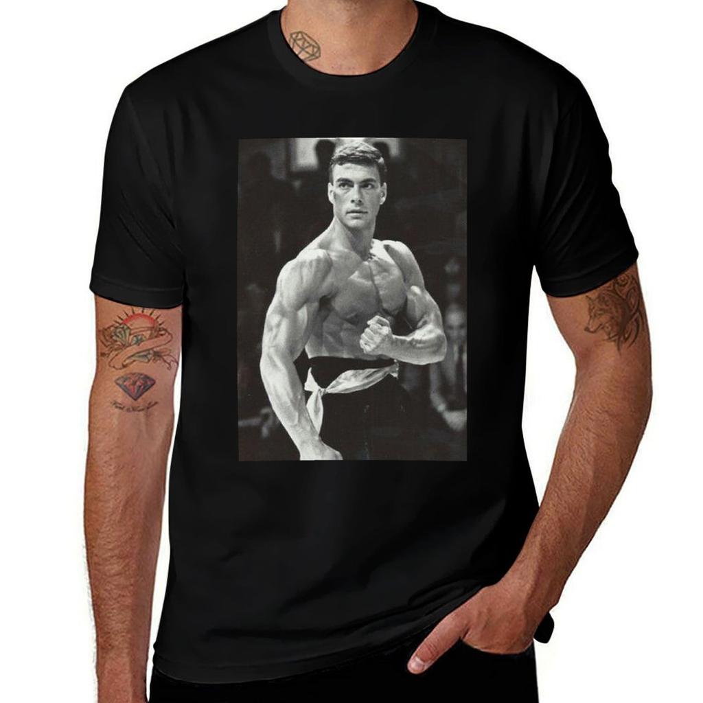 Van damme T-shirt Urban Stil Avslappnad Kortärmad Topp