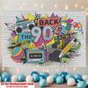 Banner plano 2D 1 pieza decoración de fondo para fiesta retro de los 90 accesorio para foto de fondo
