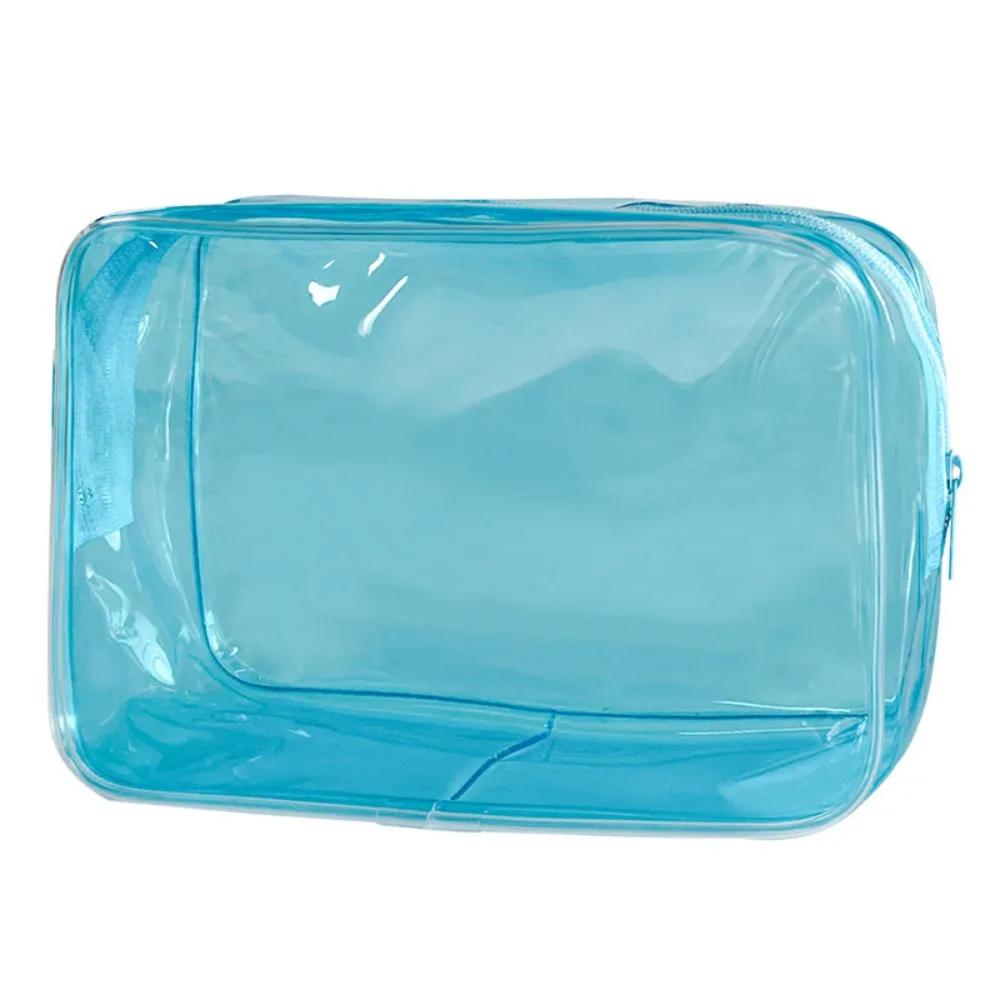 New PVC Wash Bag Transparent Waterproof Cosmetic Bag Large Capacity Handheld Makeup Storage Bag Women