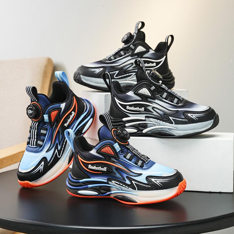 Boys' sports shoes Boys' shoes 2025 new running mesh basketball shoes breathable medium and large children's boys non-slip