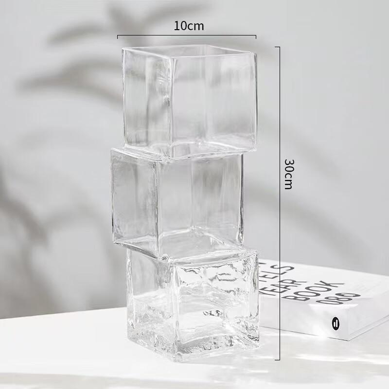 Стеклянная квадратная ваза для цветов Beiduo Yang со смещением