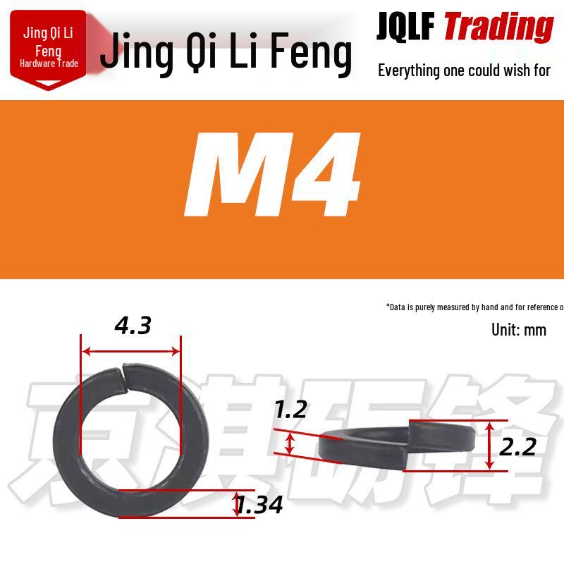 High-Strength Blackened Spring Washer M3-M64 GB93