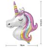 New 1Set Rainbow Unicorn Balloon 32 inch Number Foil Balloons 1st Kids Unicorn Theme Birthday Party Decorations Baby Shower Glob