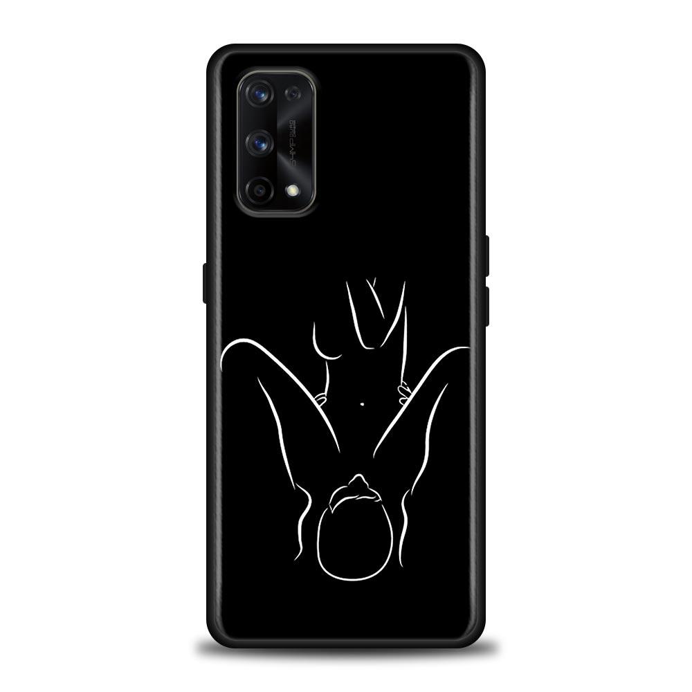 Minimalist Line Art Sexy Lover Kiss Case For Realme C21Y C21 C25 C20 C15 C12 C11 C1 GT Master Neo Neo2 5G Fundas Capa Soft Cases