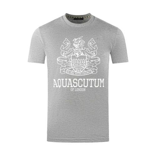 Aquascutum Mens London Aldis Bold Logo T-Shirt