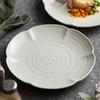 Flower Shaped Dim Sum Plate Ceramic Tableware Restaurant Pasta Dish Dessert Plate Breakfast Plate Molecular Cuisine Tableware