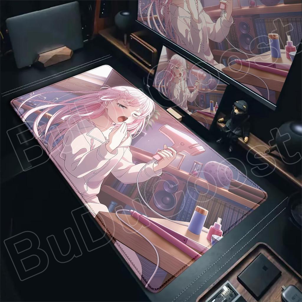 Office Laptop Keyboard Tabletop Mats Cute Girl Shiina Taki M-MyGO BanG Dream Mouse Pads Large Locking Edge Decoration Gaming Rug