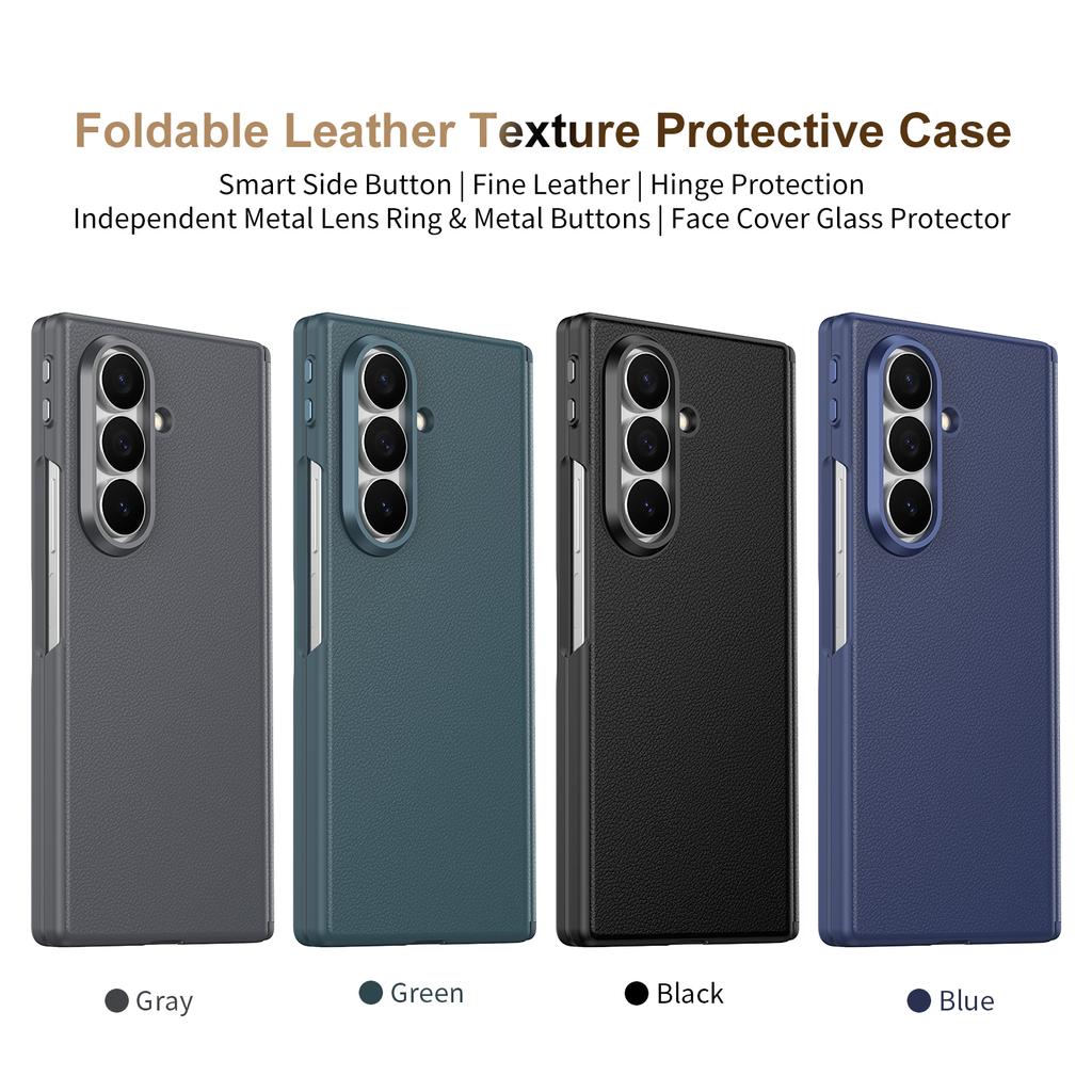 Stylish Folding Phone Shell, Shockproof and Comes with Protective Film for Samsung Galaxy Z Fold 4 5 6 7