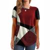 Damen Lose Tops Shirt Kurzarm Weibliche Casual Blusen Frauen Print T-shirt Top