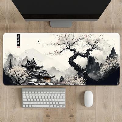 Non-Slip Mice Mat River Snow Desk Pad 31.5"x11.8" Mouse Pad  Game