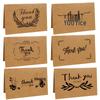 Retro Kraft Simple Blessing Thank You Card - Flower Shop Handwritten Greeting