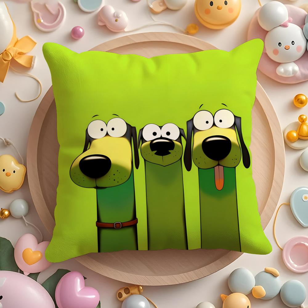 Cartoon Dobermann Pinscher Kissenbezug für Zuhause & Auto, Mehrzweck-Kissenbezug - Wendbar, Weich & Langlebig für den täglichen Gebrauch