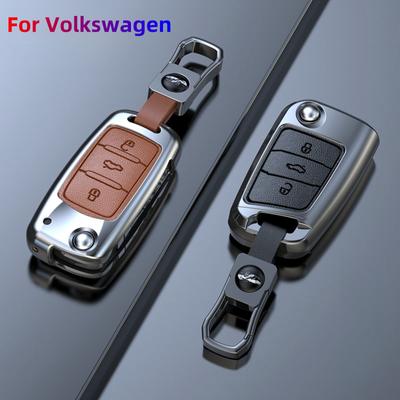 Araba Anahtarı Kapağı Çinko Alaşımlı Anahtar Kılıfı VW Volkswagen Tiguan Jetta Eleven To Sixteen Passat Golf Six Teramont Touareg Araba Anahtarlık