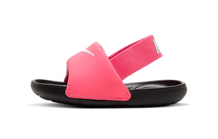 Nike Kawa Slide Toddler Shoes Black Pink Infant And Toddler BV1094-610 25