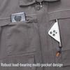 Men's Spring & Autumn Workwear Set, Construction & Welding Safe, Dirt-Resistant, Pure Cotton for Outdoor, Auto Repair & Labor Protection.
