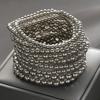 12pcs Chic Beaded Bracelet Set For Women Elegant Vintage Silver Color Exaggerated Round Charm Bangles HipHop Party Jewelry Gifts