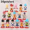 8/16/21Pcs Dragon Ball Z Set Super Son Goku Vegeta Broly Buu Action Figure Anime Figurines Ultra Instinct Model Gifts Toys