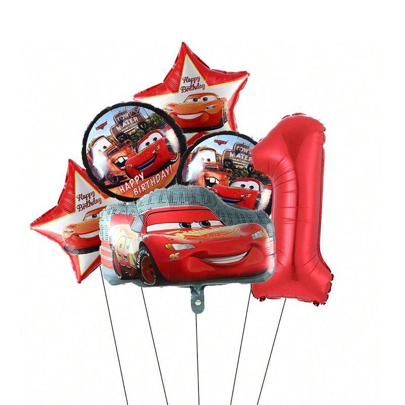 Aluminum Film Balloon Digital Birthday Set Racing Car Decoration Theme Children's Birthday Party Decoration