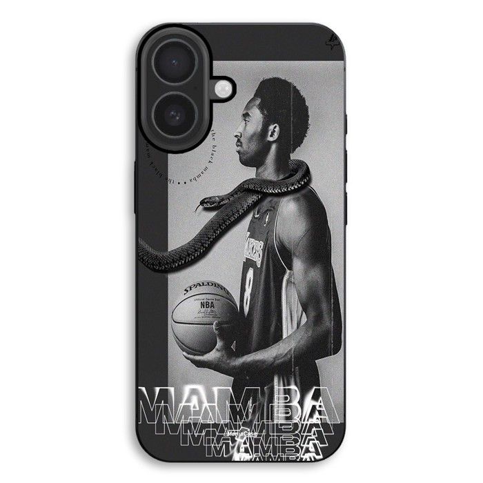 Coque de téléphone - MANIACASE - iPhone 17 - Silicone TPU - NBA black mamba mentality - Souple