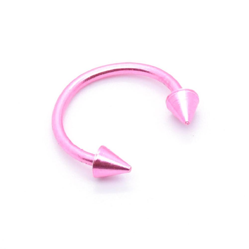 Stainless Steel Cone Spike Horseshoe Circular Septum Nose Ring Nipple Hoops Nose Septum Eyebrow Ear Piercing Body Jewelry
