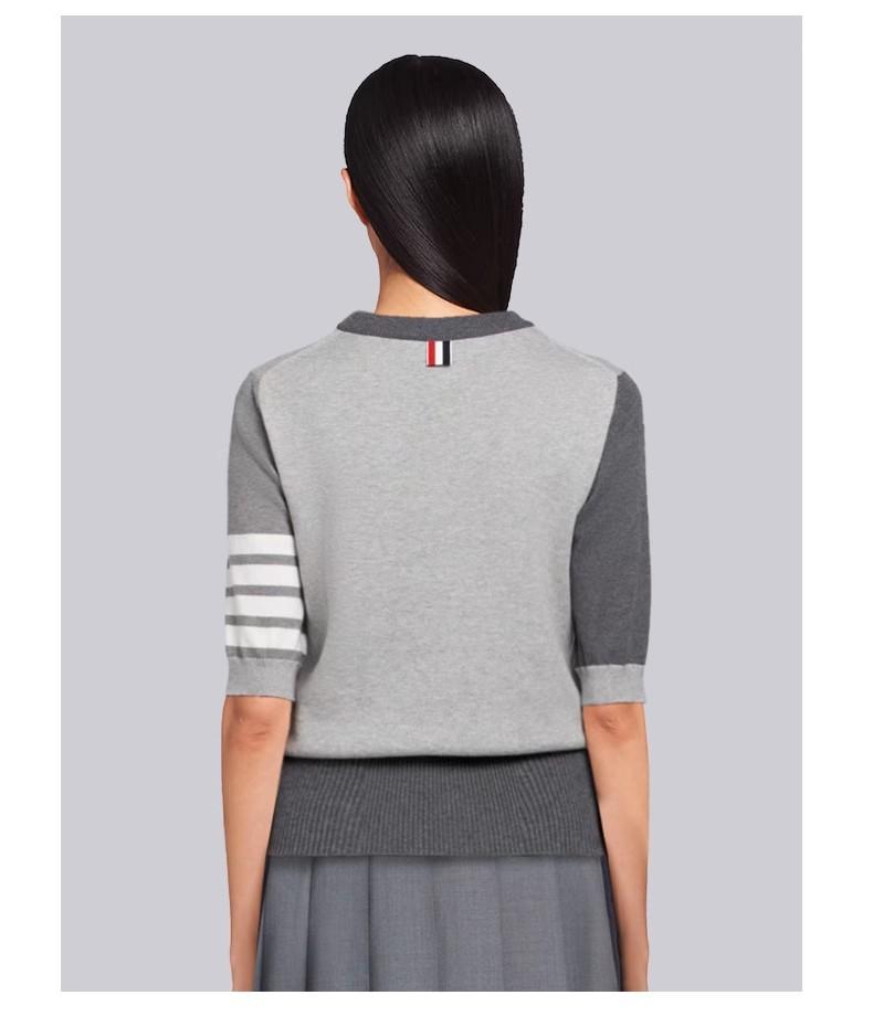 TB Short-sleeved Women's Spring and Summer Knitted Round Neck T-shirt