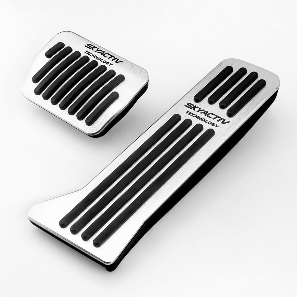 

Автомобильные Педали Аксессуары для Mazda 2 3 6 BM GJ CX-5 CX5 KE KF CX-3 CX7 CX-8 CX-9 Axela ATenza - Подставка для ноги на педаль газа, накладки на педали тормоза и сцепления AT 2pcs Silver