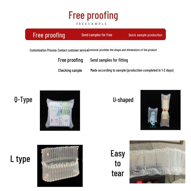 Inflatable Thickened Cushioning Air Column Bubble Bag for Red Wine and Honey Bottle Protection