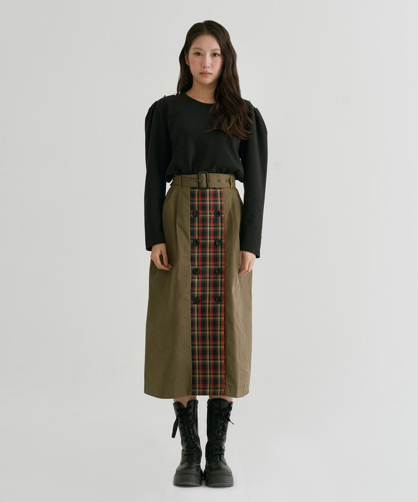 Peulleio Long Button T-Shirt _ Black