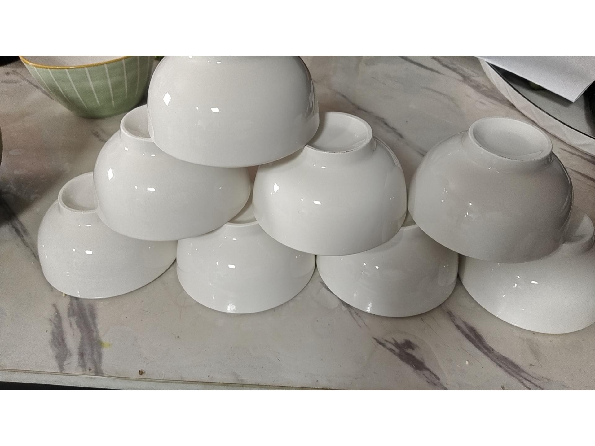 European Style 10-Piece Heat-Insulating Ceramic Dining Bowl Set - Micro-safe 5-Inch Rice Bowls