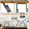 2/4Pcs Mattress Slide Stoppers Metal Non Slip Mattress Gripper Adjustable Mattress Retainer Bar Bracket for Home Metal Bed Frame