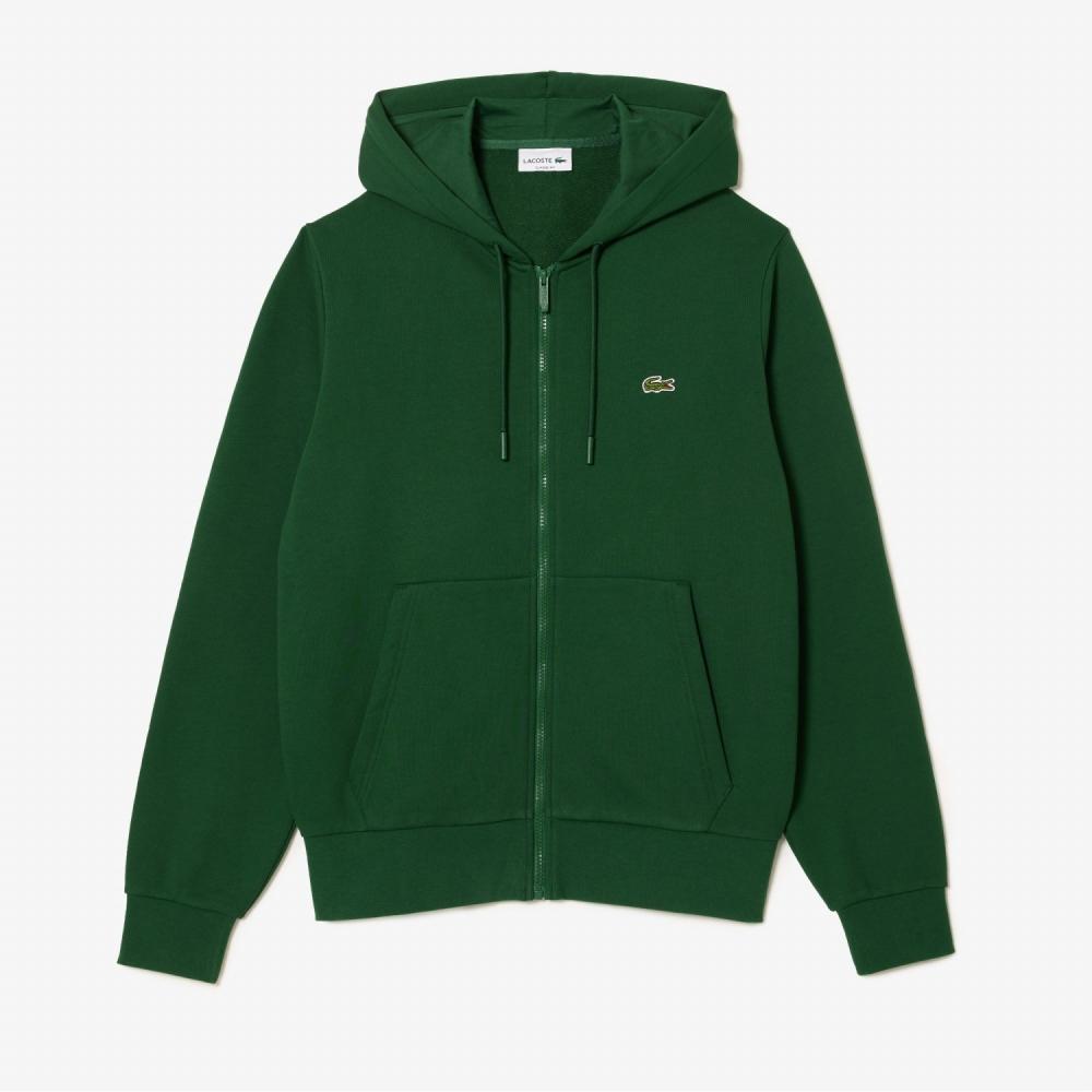 

LACOSTE Mens Basic Hooded Zipup Green