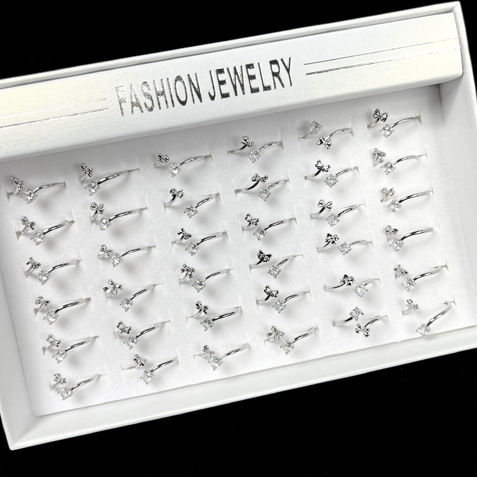 10Pcs Lady adjustable ring, minimalist zirconia ring, butterfly ring
