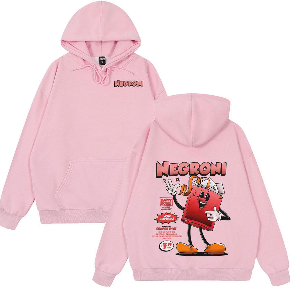 Negroni Cocktail Lustige Meme Hoodies Heißer Verkauf Neuer Stil Kleidung Lässig Weiche Baumwolle Oberteile Unisex Cartoon Humor Partnerlook Kleidung