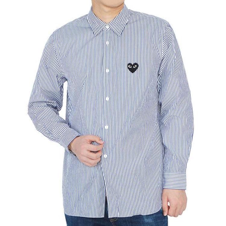 CDG Play Shirts Men's Pointed Collar Moderate Shirt AZ-B018-051-1