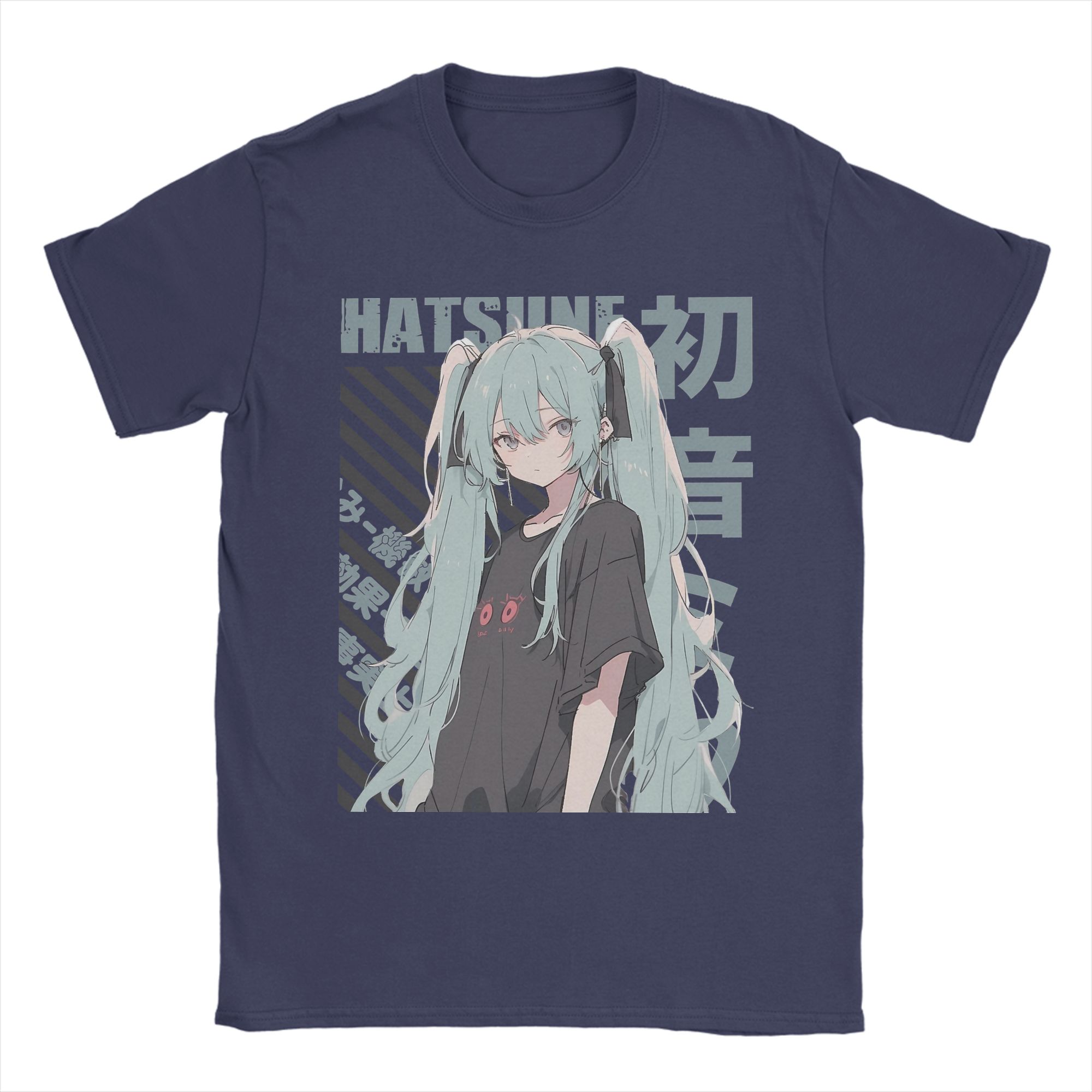 

Vocaloid Hatsunes Mikus T Shirt for Men Cotton Novelty TShirts O Neck Tee Shirt Short Sleeve Clothes Birthday Present 2XL