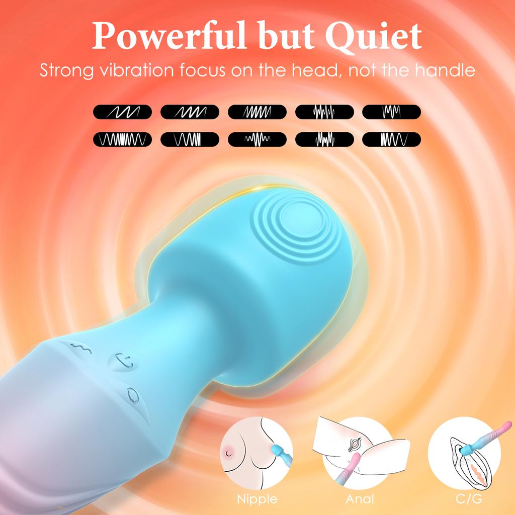 Powerful Double AV Massager Vibrator Female Magic WandP G-Spot Dildo Clitoris Nipple Stimulator for Women Sex Toys Couple Adults