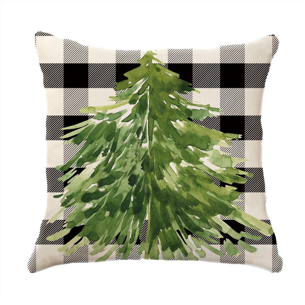 

New Christmas Cartoon Series Grinch Linen Pillowcase Home Christmas Decoration Pillow 45Cm single-sided printed pillowcase